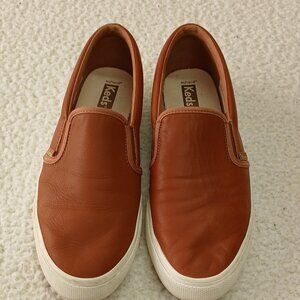 Keds Women's Double Decker Leather Slip on Sneaker